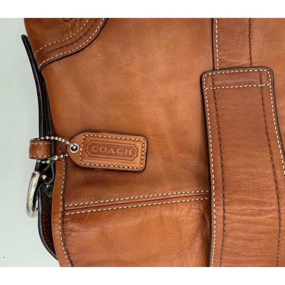 Coach Legacy F10188 British Tan Glove-Tanned Leather Hobo Bag Silver Hardware - Picture 14 of 14